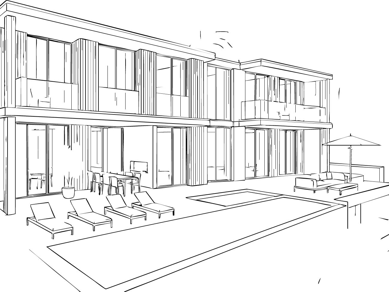 Property drawing, interface, map.
